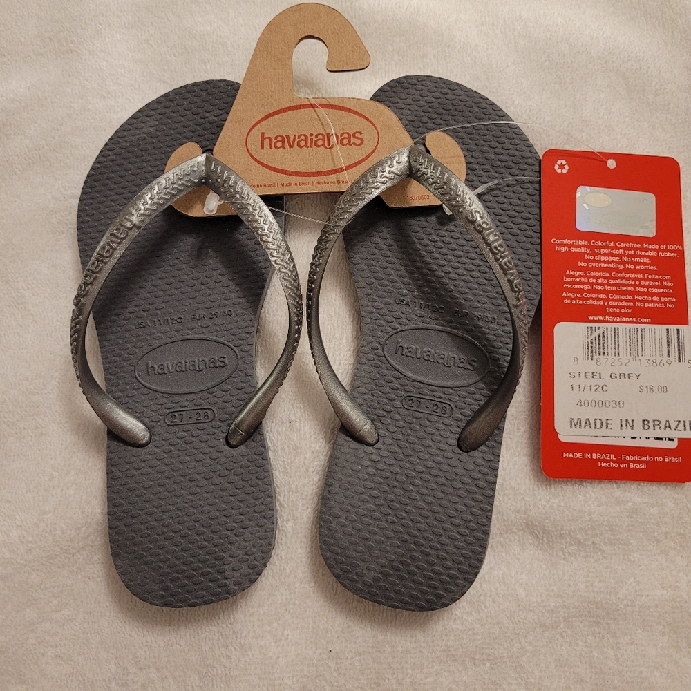 Havaianas Kid’s Flip Flops New Size US 11/12c or 27-28 or EU 29/30